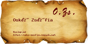 Oskó Zsófia névjegykártya