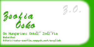 zsofia osko business card